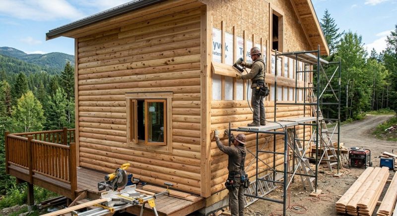 Log Home Siding Installation in Boston, MA